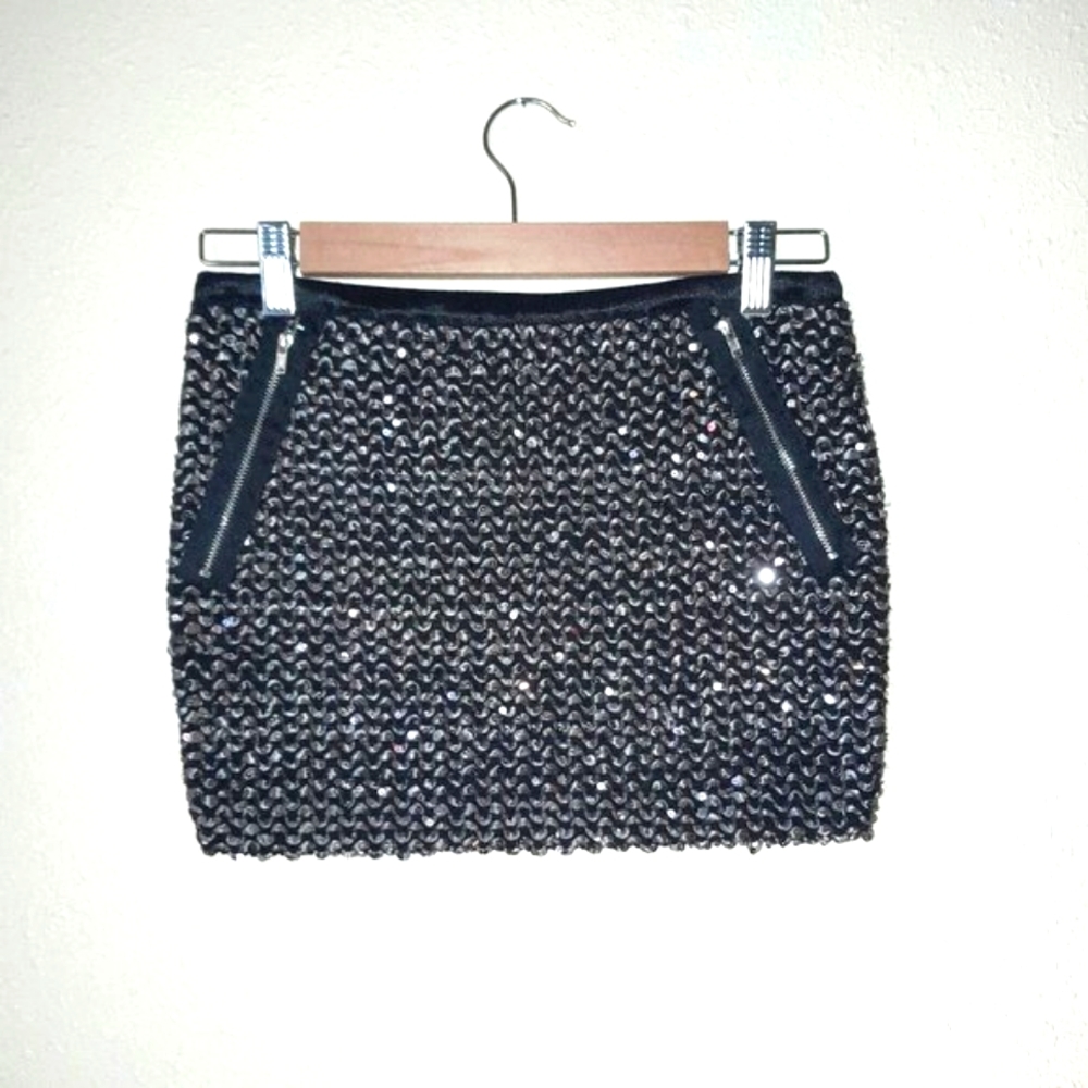Silver Sequin Miniskirt Never Worn!